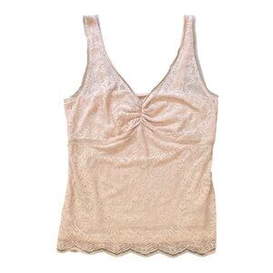 Larsen Lace V-Neck Tank Top Large Regency Dainty Coquette Romantic
